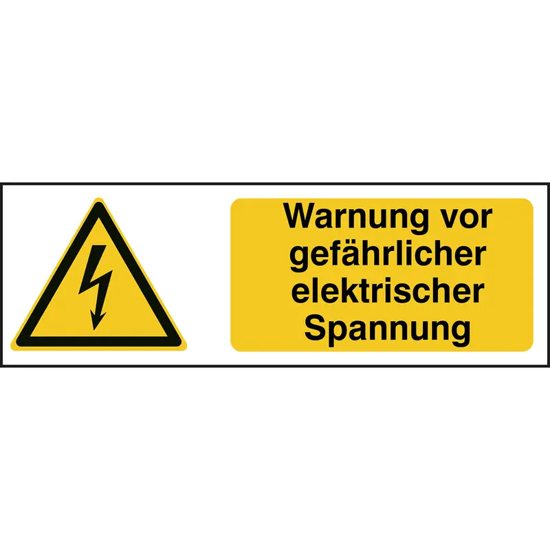 ISO 7010 Zeichen - Warnung vor gefährlicher elektrischer Spannung