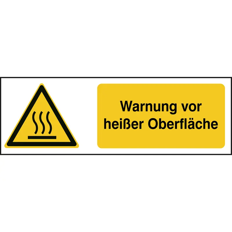 ISO 7010 Zeichen - Warnung vor heisser Oberfläche
