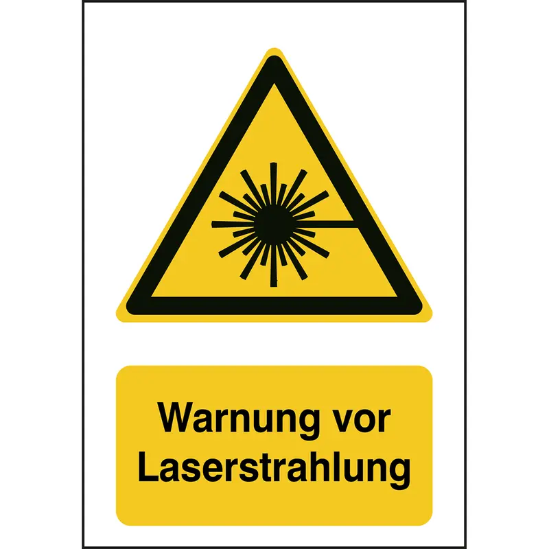 ISO 7010 Zeichen - Warnung vor Laserstrahlung