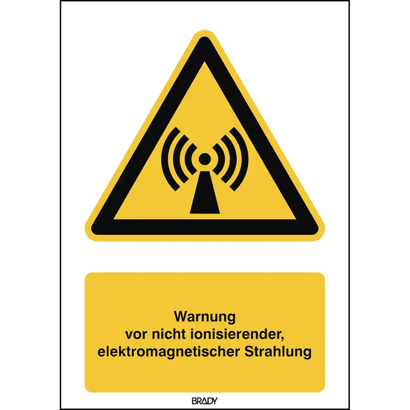ISO 7010 Zeichen - Warnung vor nicht ionisierender, elektromagnetischer Strahlung