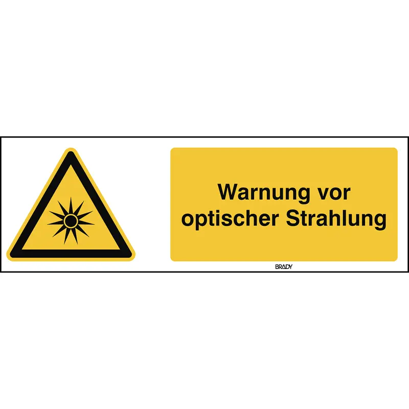ISO 7010 Zeichen - Warnung vor optischer Strahlung