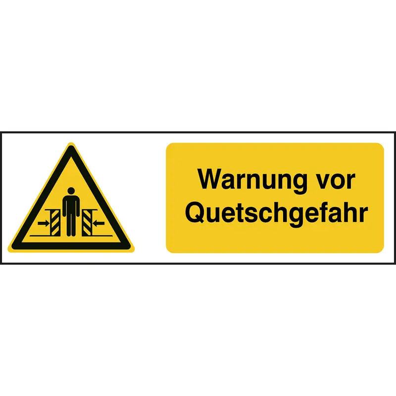 ISO 7010 Zeichen - Warnung vor Quetschgefahr