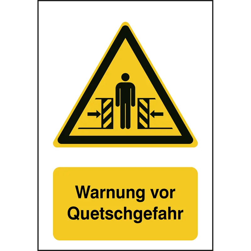 ISO 7010 Zeichen - Warnung vor Quetschgefahr