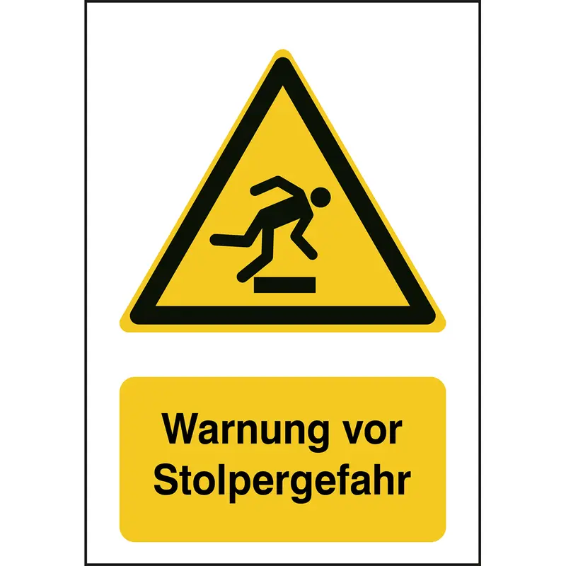 ISO 7010 Zeichen - Warnung vor Stolpergefahr