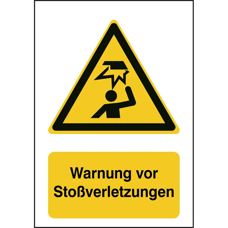 ISO 7010 Zeichen - Warnung vor Stossverletzungen