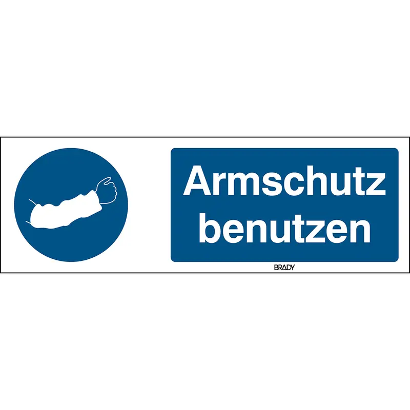 ISO Sicherheitskennzeichnung - Armschutz benutzen