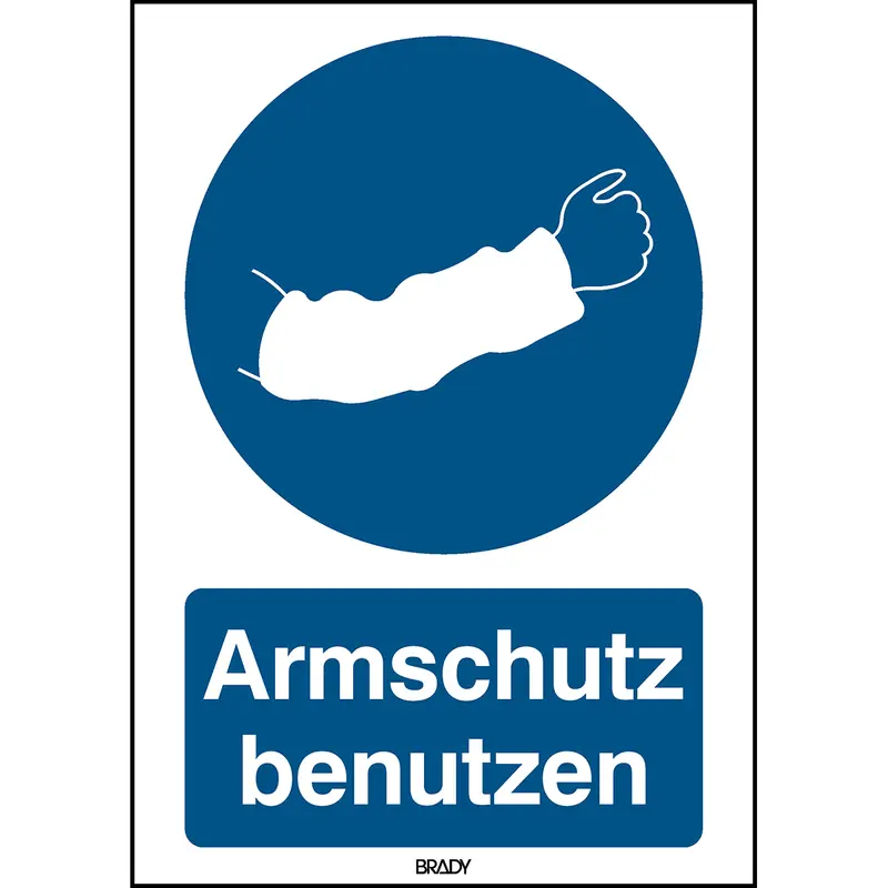 ISO Sicherheitskennzeichnung - Armschutz benutzen