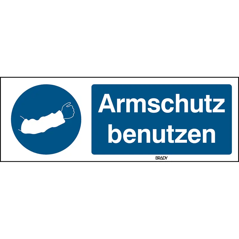 ISO Sicherheitskennzeichnung - Armschutz benutzen