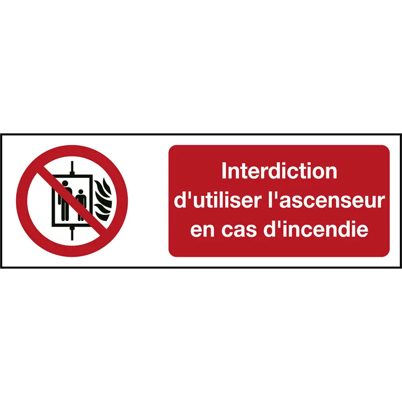 ISO Sicherheitskennzeichnung - Aufzug im Brandfall nicht benutzen