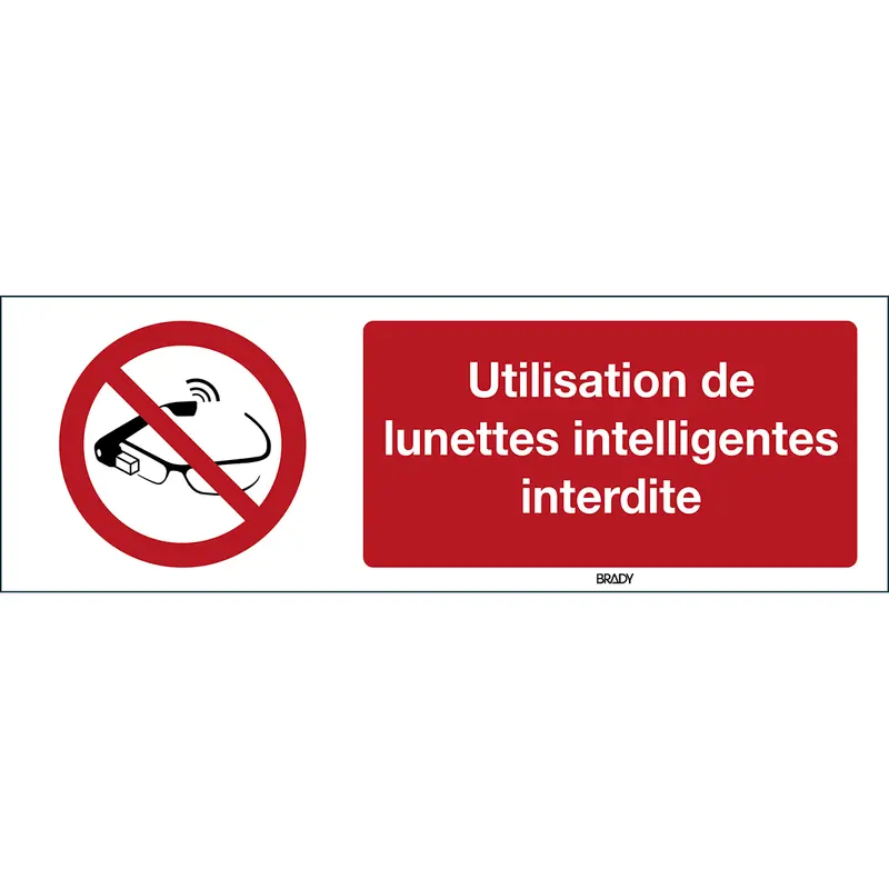 ISO Sicherheitskennzeichnung - Benutzung von Datenbrillen verboten