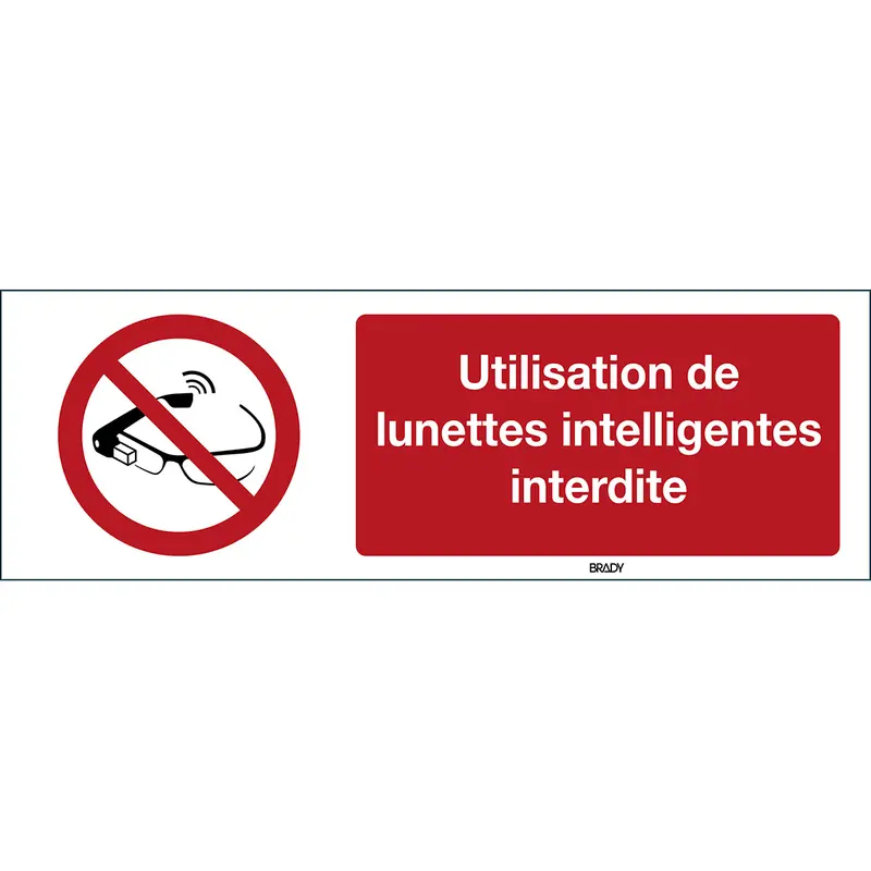 ISO Sicherheitskennzeichnung - Benutzung von Datenbrillen verboten