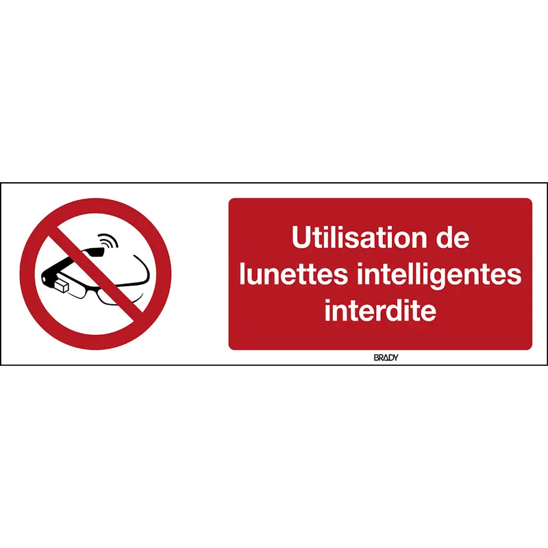 ISO Sicherheitskennzeichnung - Benutzung von Datenbrillen verboten