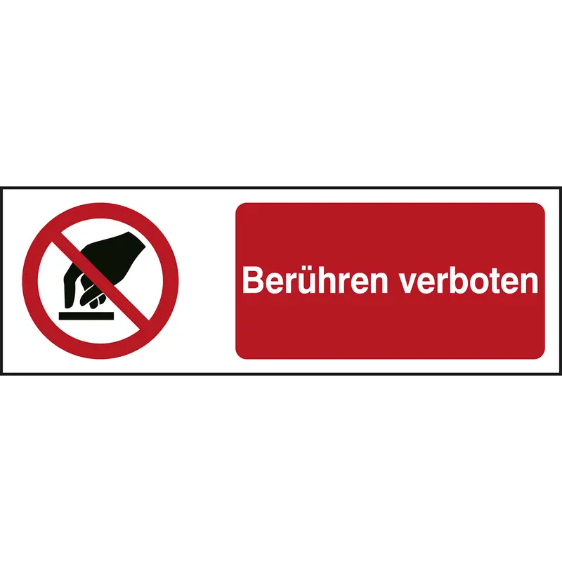 ISO Sicherheitskennzeichnung - Berühren verboten