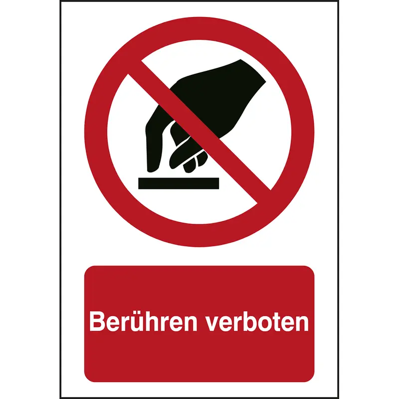 ISO Sicherheitskennzeichnung - Berühren verboten