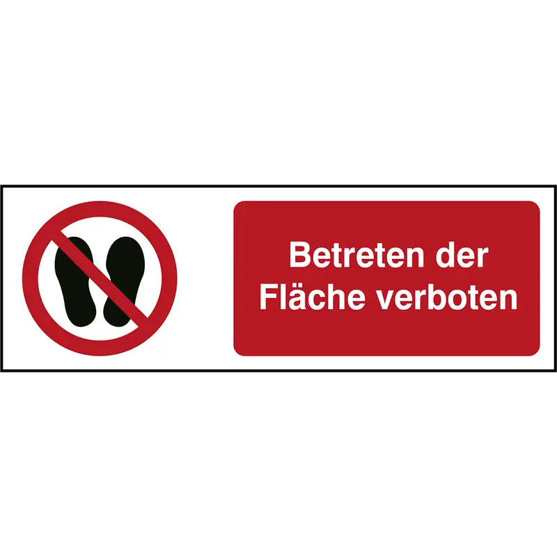 ISO Sicherheitskennzeichnung - Betreten der Fläche verboten