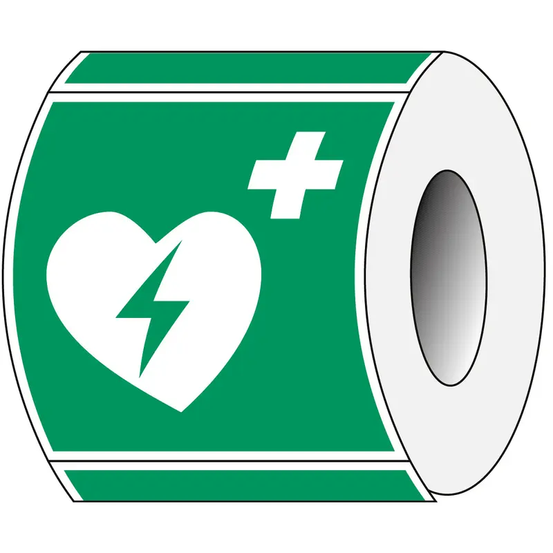 ISO Sicherheitskennzeichnung - Defibrillator