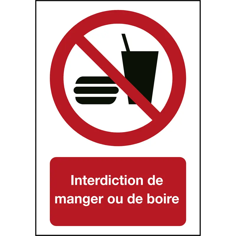 ISO Sicherheitskennzeichnung - Essen und Trinken verboten