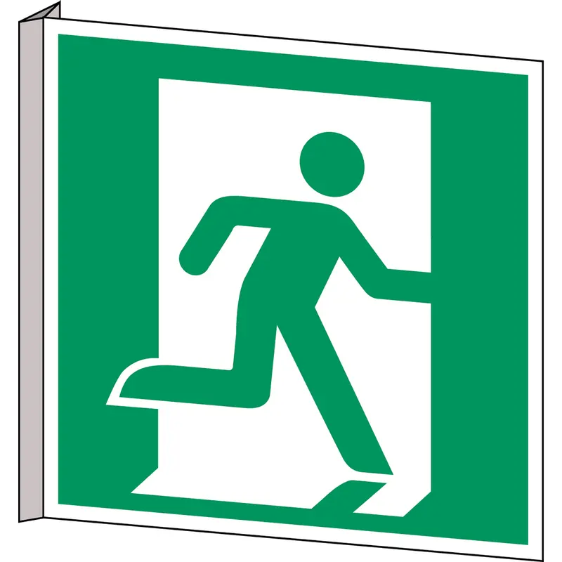 ISO Sicherheitskennzeichnung - Fluchtweg (rechts)