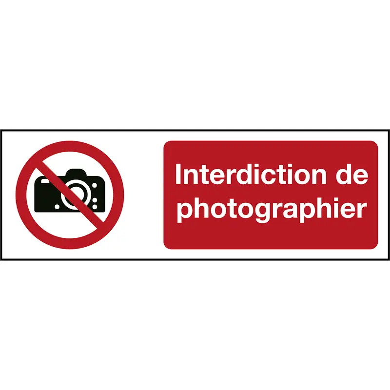 ISO Sicherheitskennzeichnung - Fotografieren verboten