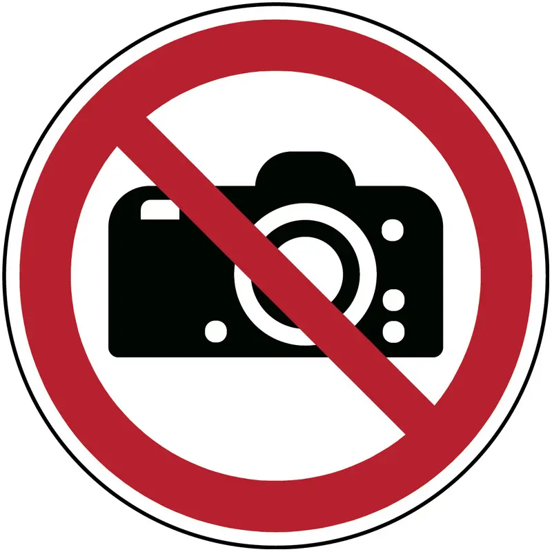 ISO Sicherheitskennzeichnung - Fotografieren verboten