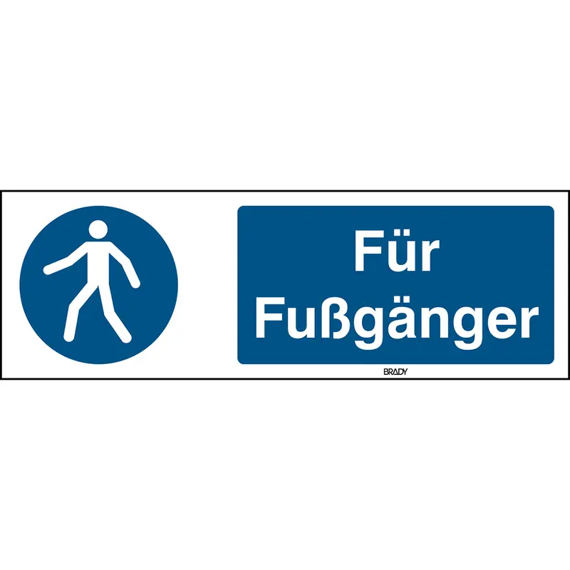 ISO Sicherheitskennzeichnung - Fussgängerweg benutzen