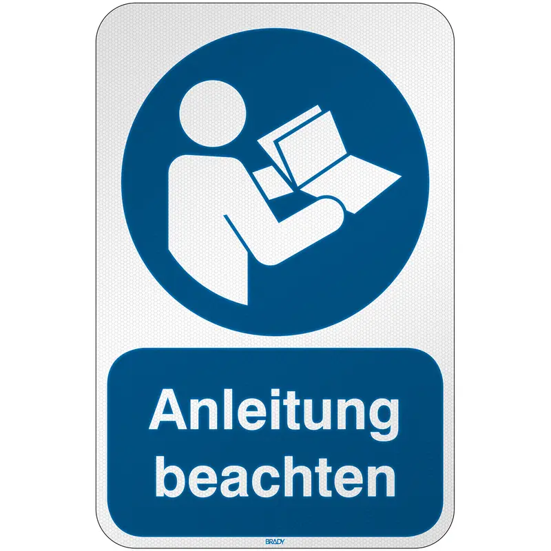 ISO Sicherheitskennzeichnung - Gebrauchsanweisung beachten