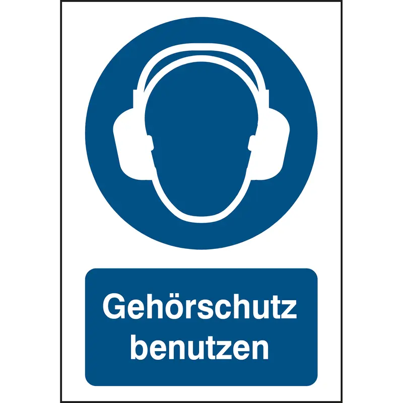 ISO Sicherheitskennzeichnung - Gehörschutz benutzen