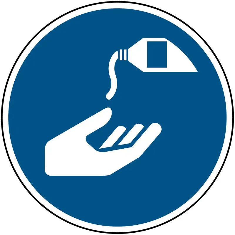 ISO Sicherheitskennzeichnung - Handschutzmittel benutzen