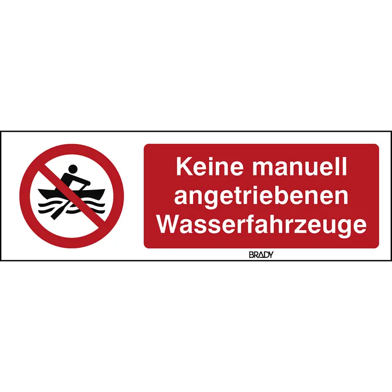 ISO Sicherheitskennzeichnung - Keine manuell angetriebenen Wasserfahrzeuge