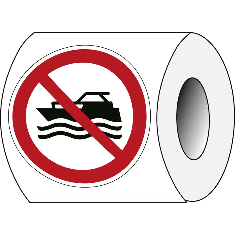 ISO Sicherheitskennzeichnung - Keine mechanisch angetriebenen Wasserfahrzeuge