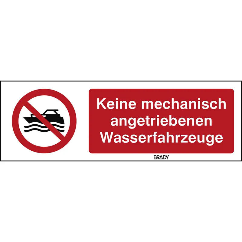 ISO Sicherheitskennzeichnung - Keine mechanisch angetriebenen Wasserfahrzeuge