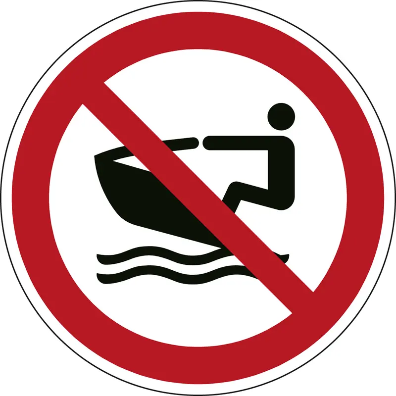 ISO Sicherheitskennzeichnung - Keine persönlichen Wasserfahrzeuge