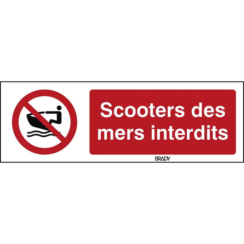 ISO Sicherheitskennzeichnung - Keine persönlichen Wasserfahrzeuge