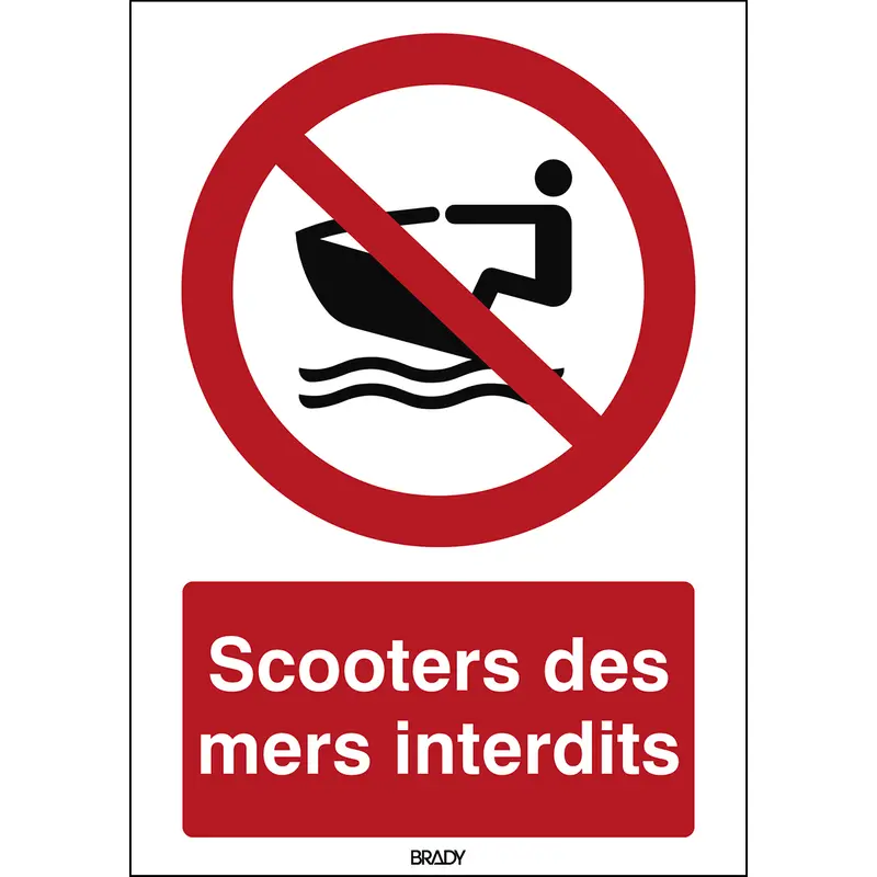 ISO Sicherheitskennzeichnung - Keine persönlichen Wasserfahrzeuge