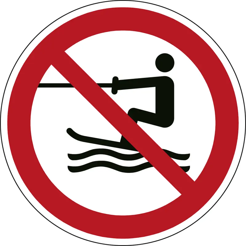 ISO Sicherheitskennzeichnung - Keine persönlichen Wasserfahrzeuge