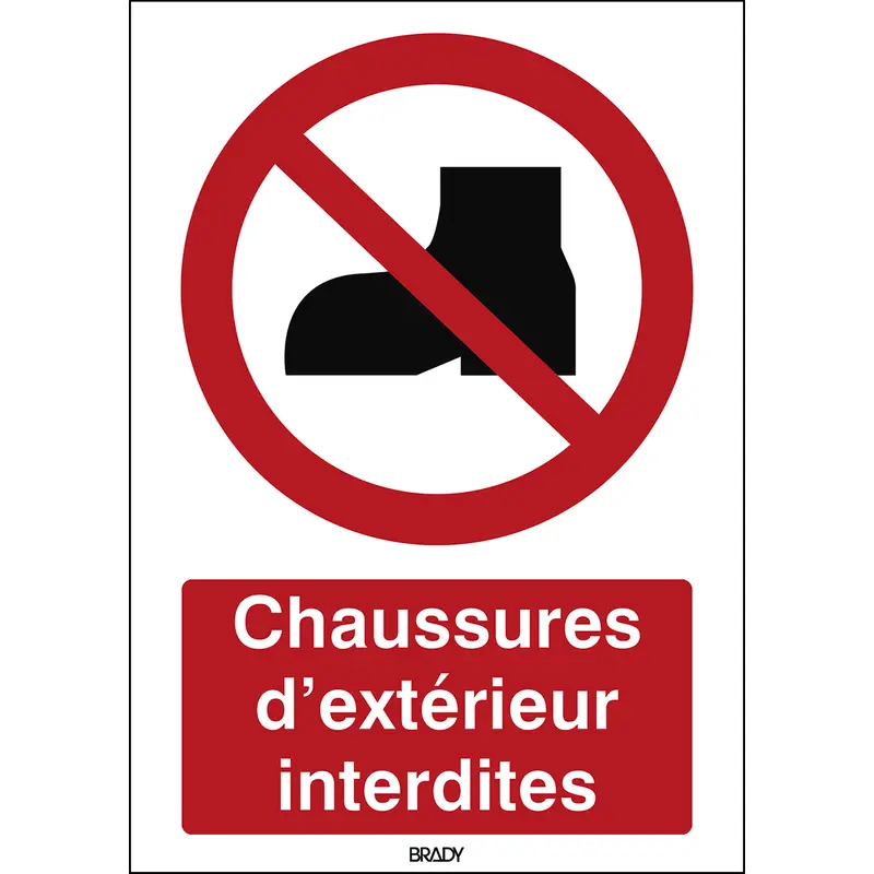 ISO Sicherheitskennzeichnung - Keine Strassenschuhe