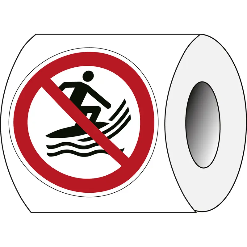ISO Sicherheitskennzeichnung - Keine Surf-Fahrzeuge