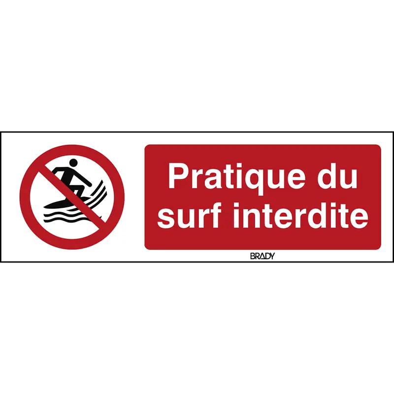 ISO Sicherheitskennzeichnung - Keine Surf-Fahrzeuge