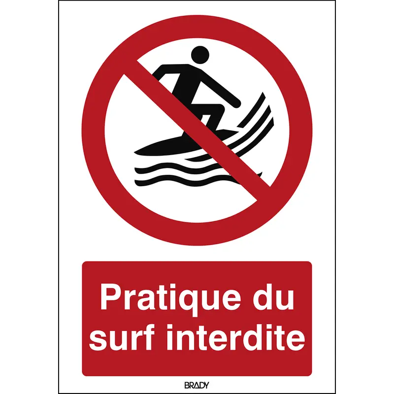 ISO Sicherheitskennzeichnung - Keine Surf-Fahrzeuge