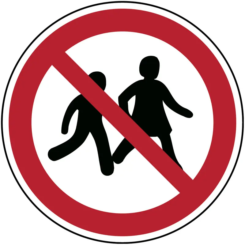 ISO Sicherheitskennzeichnung - Kinder verboten