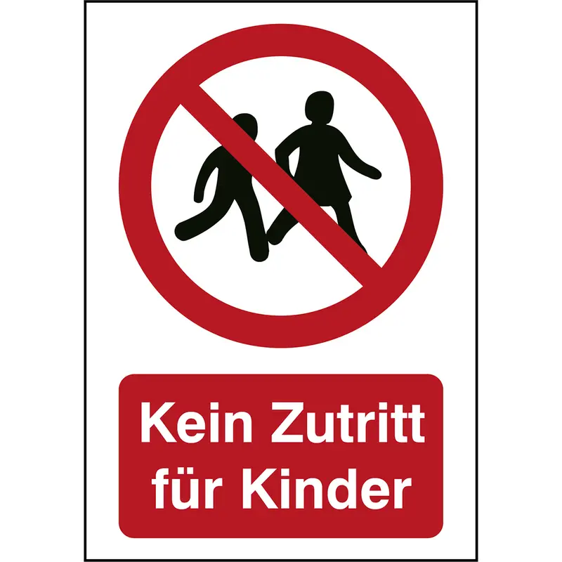 ISO Sicherheitskennzeichnung - Kinder verboten