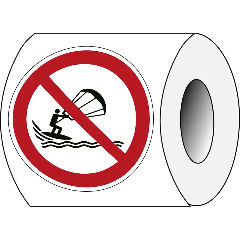 ISO Sicherheitskennzeichnung - Kitesurfen verboten
