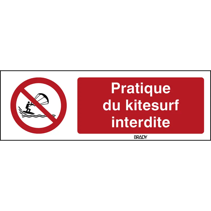 ISO Sicherheitskennzeichnung - Kitesurfen verboten