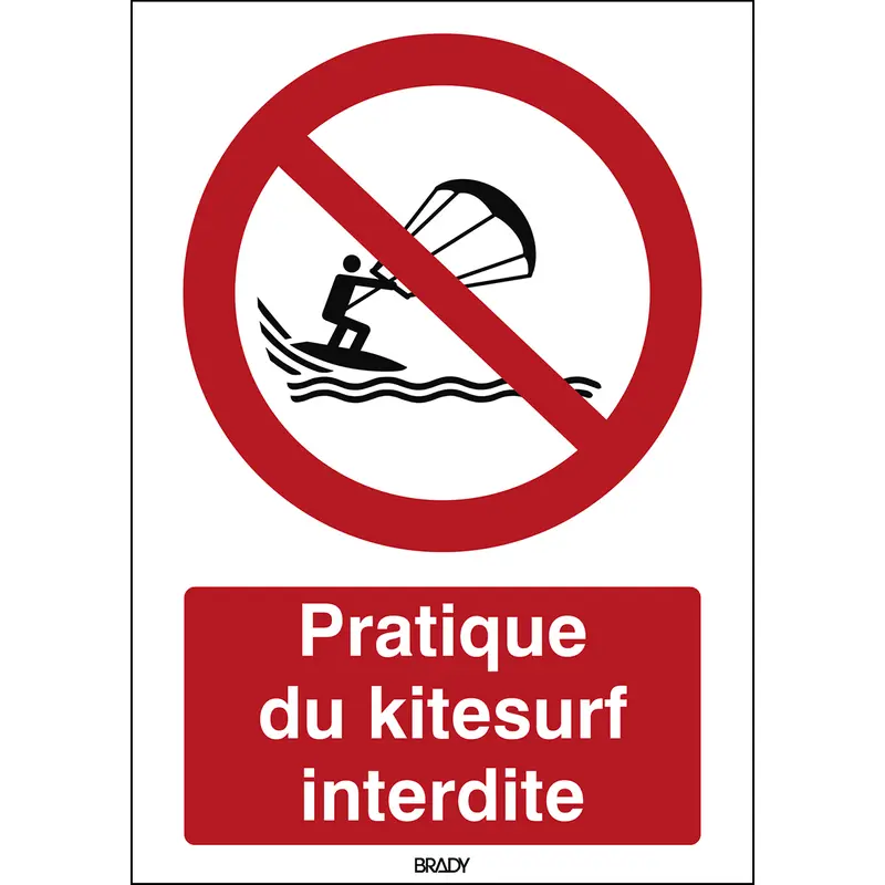 ISO Sicherheitskennzeichnung - Kitesurfen verboten