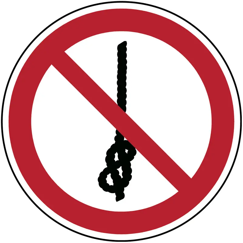 ISO Sicherheitskennzeichnung - Knoten verboten