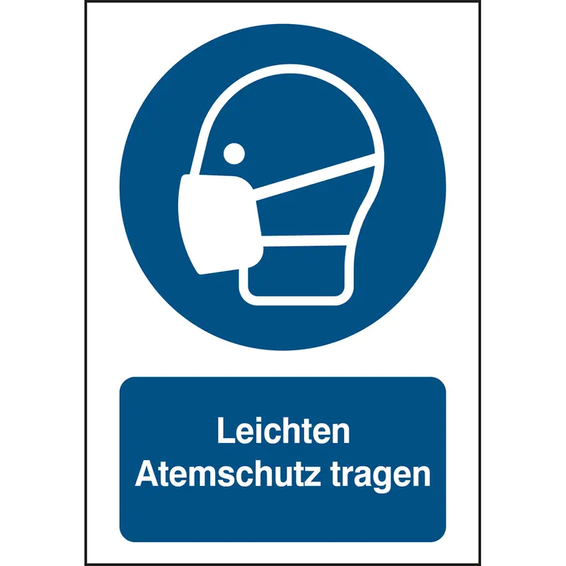 ISO Sicherheitskennzeichnung - Maske benutzen
