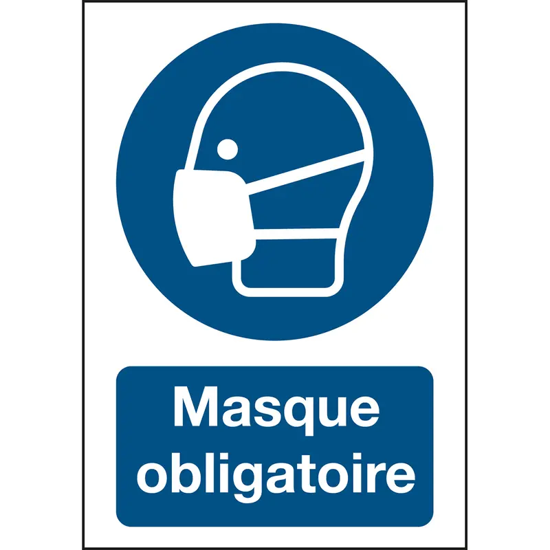 ISO Sicherheitskennzeichnung - Maske benutzen - französisch