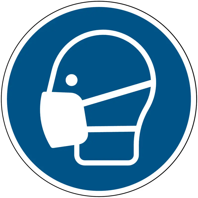 ISO Sicherheitskennzeichnung - Maske benutzen