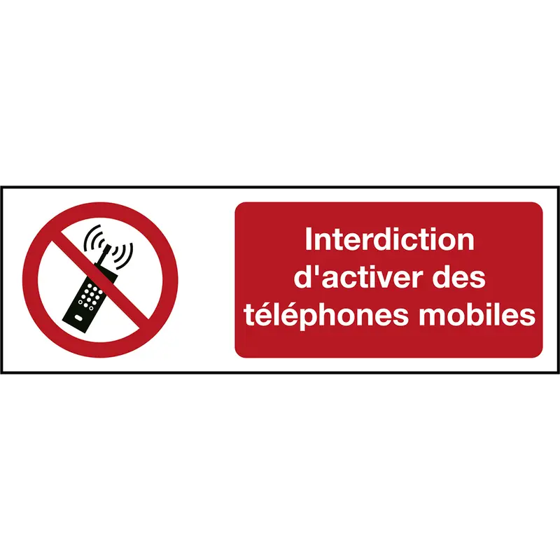 ISO Sicherheitskennzeichnung - Mobilfunk verboten