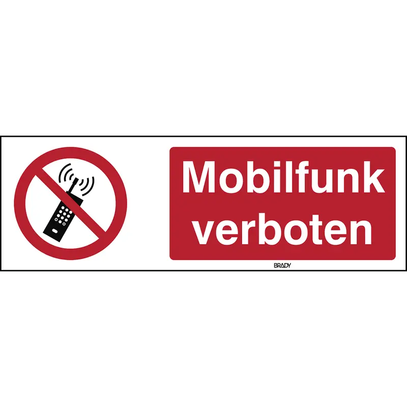 ISO Sicherheitskennzeichnung - Mobilfunk verboten